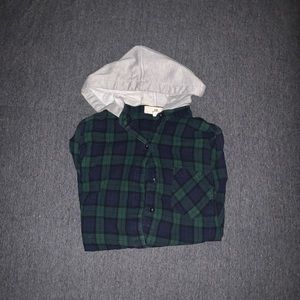 Long sleeve hooded flannel
